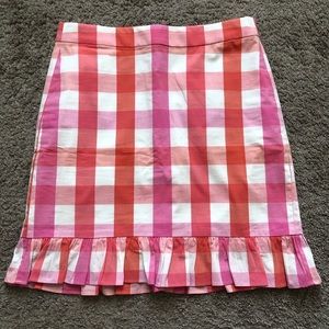 J.Crew gingham skirt